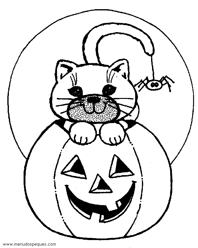 lamina para colorear de calabaza halloween